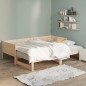 vidaXL Ausziehbares Tagesbett Massivholz Kiefer 2x(90x190) cm vidaXL Ausziehbares Tagesbett Massivholz Kiefer 2x(90x190) cm