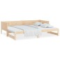 vidaXL Ausziehbares Tagesbett Massivholz Kiefer 2x(90x190) cm vidaXL Ausziehbares Tagesbett Massivholz Kiefer 2x(90x190) cm