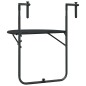 vidaXL Balkonhängetisch Schwarz 60x64x83,5 cm Kunststoff Rattanoptik vidaXL Balkonhängetisch Schwarz 60x64x83,5 cm Kunststoff Rattanoptik
