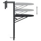 vidaXL Balkonhängetisch Schwarz 60x64x83,5 cm Kunststoff Rattanoptik vidaXL Balkonhängetisch Schwarz 60x64x83,5 cm Kunststoff Rattanoptik