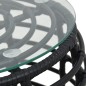 3-tlg. Bistro-Set Poly Rattan Schwarz 3-tlg. Bistro-Set Poly Rattan Schwarz