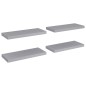 vidaXL Schwebende Wandregale 4 Stk. Grau 60x23,5x3,8cm MDF vidaXL Schwebende Wandregale 4 Stk. Grau 60x23,5x3,8cm MDF
