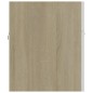 vidaXL Waschbeckenunterschrank Weiß Sonoma-Eiche 90x38,5x46 cm vidaXL Waschbeckenunterschrank Weiß Sonoma-Eiche 90x38,5x46 cm
