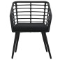 3-tlg. Bistro-Set Poly Rattan Schwarz 3-tlg. Bistro-Set Poly Rattan Schwarz