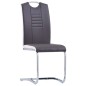 vidaXL Freischwinger 4 Stk. Grau Kunstleder vidaXL Freischwinger 4 Stk. Grau Kunstleder