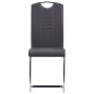 vidaXL Freischwinger 4 Stk. Grau Kunstleder vidaXL Freischwinger 4 Stk. Grau Kunstleder