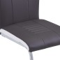 vidaXL Freischwinger 4 Stk. Grau Kunstleder vidaXL Freischwinger 4 Stk. Grau Kunstleder