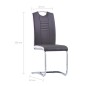 vidaXL Freischwinger 4 Stk. Grau Kunstleder vidaXL Freischwinger 4 Stk. Grau Kunstleder