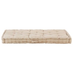 Palettenkissen Baumwolle 120×80×10 cm Beige