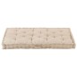Palettenkissen Baumwolle 120×80×10 cm Beige Palettenkissen Baumwolle 120×80×10 cm Beige