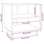 vidaXL Nachttisch Grau 40x34x40 cm Massivholz Kiefer vidaXL Nachttisch Grau 40x34x40 cm Massivholz Kiefer