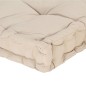 Palettenkissen Baumwolle 120×80×10 cm Beige Palettenkissen Baumwolle 120×80×10 cm Beige