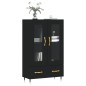 vidaXL Highboard Schwarz 69,5x31x115 cm Holzwerkstoff vidaXL Highboard Schwarz 69,5x31x115 cm Holzwerkstoff