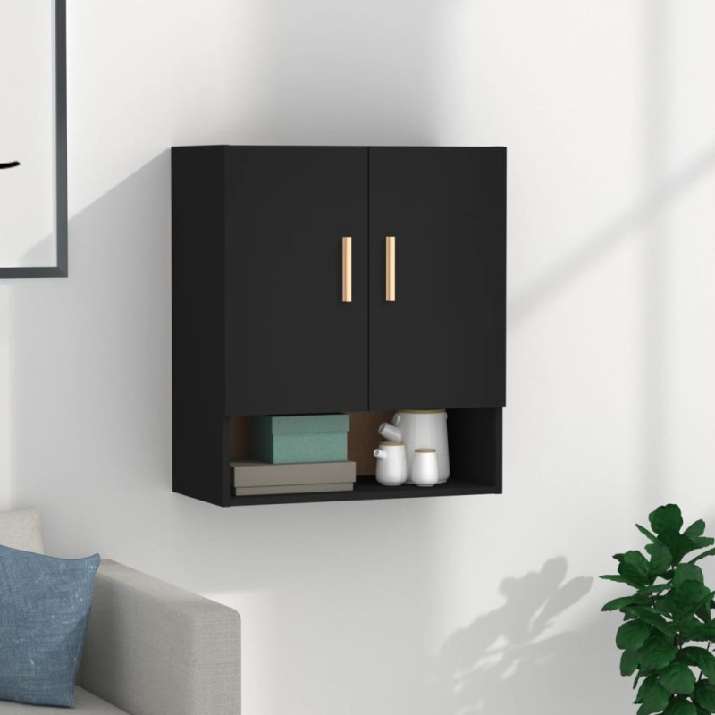 vidaXL Wandschrank Schwarz 60x31x70 cm Holzwerkstoff vidaXL Wandschrank Schwarz 60x31x70 cm Holzwerkstoff