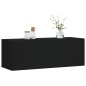 vidaXL Wandschrank Schwarz 100x36,5x35 cm Holzwerkstoff vidaXL Wandschrank Schwarz 100x36,5x35 cm Holzwerkstoff