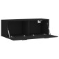 vidaXL Wandschrank Schwarz 100x36,5x35 cm Holzwerkstoff vidaXL Wandschrank Schwarz 100x36,5x35 cm Holzwerkstoff