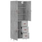vidaXL Highboard Betongrau 69,5x34x180 cm Holzwerkstoff vidaXL Highboard Betongrau 69,5x34x180 cm Holzwerkstoff
