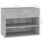 vidaXL Schuhbank Betongrau 60x30x45 cm Holzwerkstoff vidaXL Schuhbank Betongrau 60x30x45 cm Holzwerkstoff