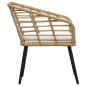 Gartenstühle 2 Stk. mit Auflagen Poly Rattan Eiche Gartenstühle 2 Stk. mit Auflagen Poly Rattan Eiche