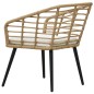 Gartenstühle 2 Stk. mit Auflagen Poly Rattan Eiche Gartenstühle 2 Stk. mit Auflagen Poly Rattan Eiche