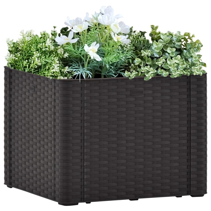 vidaXL Garten-Hochbeet Selbstbewässerungssystem Anthrazit 43x43x33 cm vidaXL Garten-Hochbeet Selbstbewässerungssystem Anthrazit 43x43x33 cm
