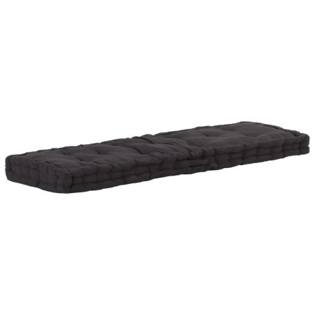 vidaXL Palettenkissen Baumwolle 120×40×7 cm Schwarz