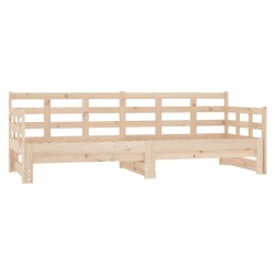 vidaXL Tagesbett Ausziehbar Massivholz Kiefer 2x(90x200) cm
