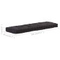 vidaXL Palettenkissen Baumwolle 120×40×7 cm Schwarz vidaXL Palettenkissen Baumwolle 120×40×7 cm Schwarz