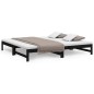 vidaXL Tagesbett Ausziehbar Schwarz 2x(90x200) cm Massivholz Kiefer vidaXL Tagesbett Ausziehbar Schwarz 2x(90x200) cm Massivholz Kiefer