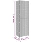 vidaXL Gartenschrank Schwarz 59x40x180 cm Poly Rattan vidaXL Gartenschrank Schwarz 59x40x180 cm Poly Rattan