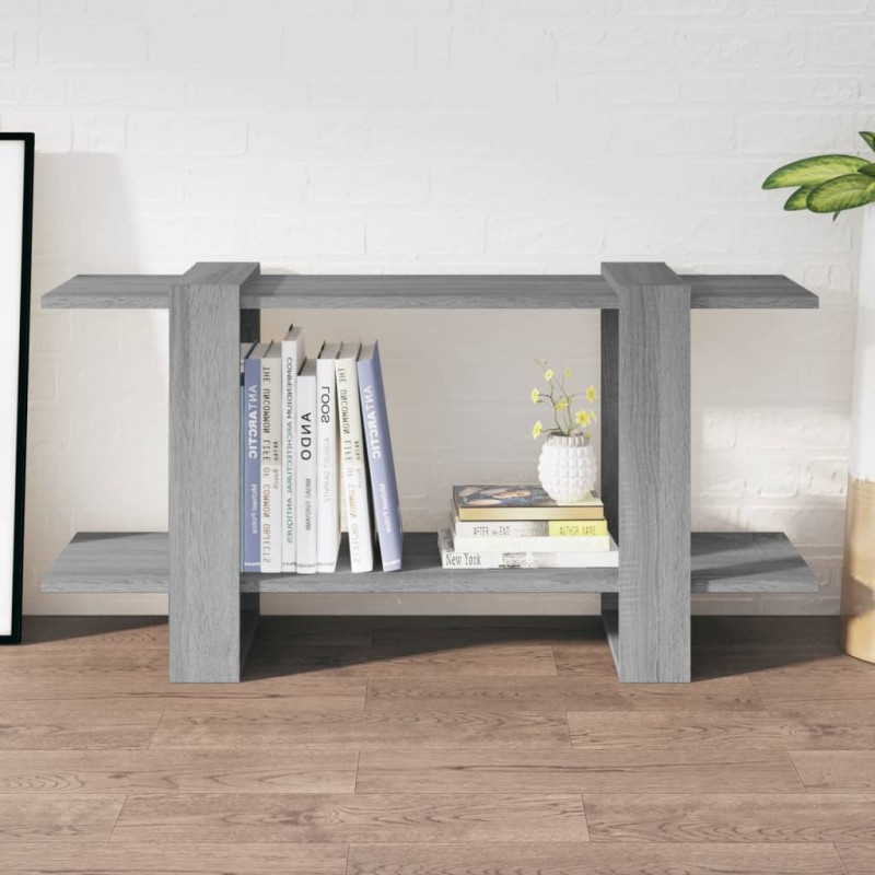 vidaXL Bücherregal Grau Sonoma 100x30x51 cm Holzwerkstoff vidaXL Bücherregal Grau Sonoma 100x30x51 cm Holzwerkstoff