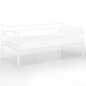 vidaXL Ausziehsofa Bettgestell Weiß Metall 90x200 cm vidaXL Ausziehsofa Bettgestell Weiß Metall 90x200 cm