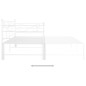 vidaXL Ausziehsofa Bettgestell Weiß Metall 90x200 cm vidaXL Ausziehsofa Bettgestell Weiß Metall 90x200 cm