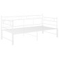 vidaXL Ausziehsofa Bettgestell Weiß Metall 90x200 cm vidaXL Ausziehsofa Bettgestell Weiß Metall 90x200 cm