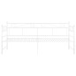 vidaXL Ausziehsofa Bettgestell Weiß Metall 90x200 cm vidaXL Ausziehsofa Bettgestell Weiß Metall 90x200 cm