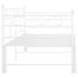 vidaXL Ausziehsofa Bettgestell Weiß Metall 90x200 cm vidaXL Ausziehsofa Bettgestell Weiß Metall 90x200 cm