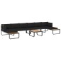 5-tlg. Garten-Ecksofa-Set mit Auflagen Aluminium und WPC 5-tlg. Garten-Ecksofa-Set mit Auflagen Aluminium und WPC