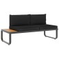 5-tlg. Garten-Ecksofa-Set mit Auflagen Aluminium und WPC 5-tlg. Garten-Ecksofa-Set mit Auflagen Aluminium und WPC