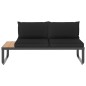 5-tlg. Garten-Ecksofa-Set mit Auflagen Aluminium und WPC 5-tlg. Garten-Ecksofa-Set mit Auflagen Aluminium und WPC