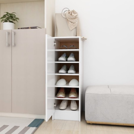 vidaXL Schuhschrank Weiß 32x35x92 cm Holzwerkstoff