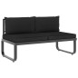 5-tlg. Garten-Ecksofa-Set mit Auflagen Aluminium und WPC 5-tlg. Garten-Ecksofa-Set mit Auflagen Aluminium und WPC