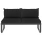 5-tlg. Garten-Ecksofa-Set mit Auflagen Aluminium und WPC 5-tlg. Garten-Ecksofa-Set mit Auflagen Aluminium und WPC