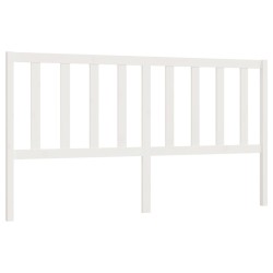 vidaXL Kopfteil Weiß 206x4x100 cm Massivholz Kiefer