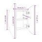 vidaXL Badezimmerschrank mit Rundem Spiegel & LED Weiß 40x40x17,5 cm vidaXL Badezimmerschrank mit Rundem Spiegel & LED Weiß 40x40x17,5 cm