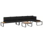 4-tlg. Garten-Ecksofa-Set mit Auflagen Aluminium und WPC 4-tlg. Garten-Ecksofa-Set mit Auflagen Aluminium und WPC
