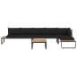 4-tlg. Garten-Ecksofa-Set mit Auflagen Aluminium und WPC 4-tlg. Garten-Ecksofa-Set mit Auflagen Aluminium und WPC