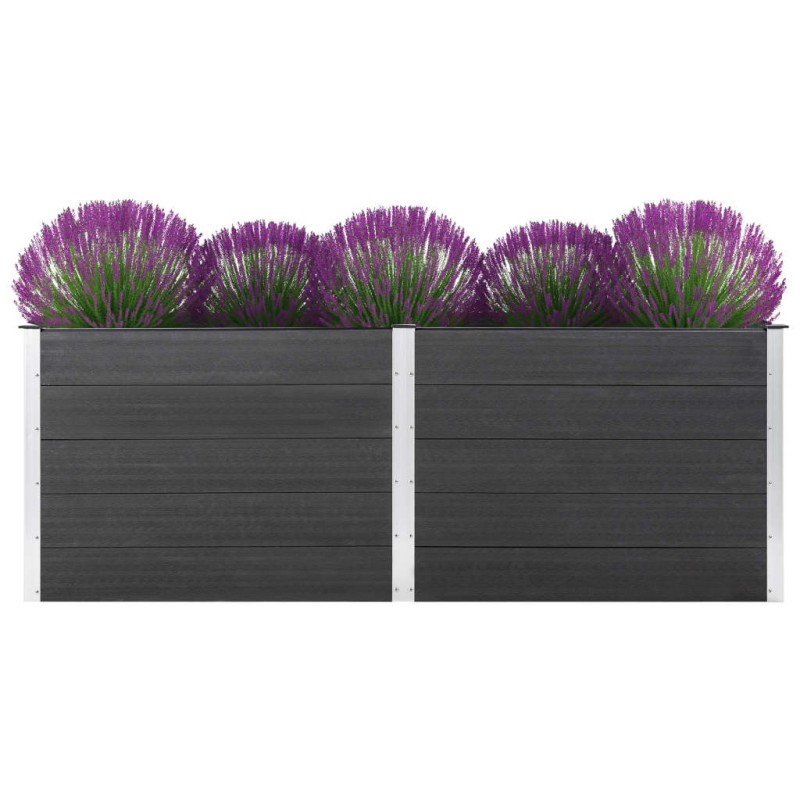 vidaXL Garten-Hochbeet 250 x 100 x 91 cm WPC Grau vidaXL Garten-Hochbeet 250 x 100 x 91 cm WPC Grau