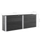 vidaXL Garten-Hochbeet 250 x 100 x 91 cm WPC Grau vidaXL Garten-Hochbeet 250 x 100 x 91 cm WPC Grau
