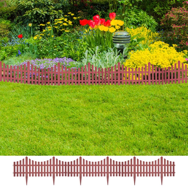 vidaXL Rasenkanten 17 Stk. Braun 10 m PP vidaXL Rasenkanten 17 Stk. Braun 10 m PP