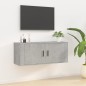 vidaXL TV-Wandschrank Betongrau 100x34,5x40 cm vidaXL TV-Wandschrank Betongrau 100x34,5x40 cm